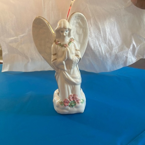 Other - Ceramic Angel Figurine with Pink Accents